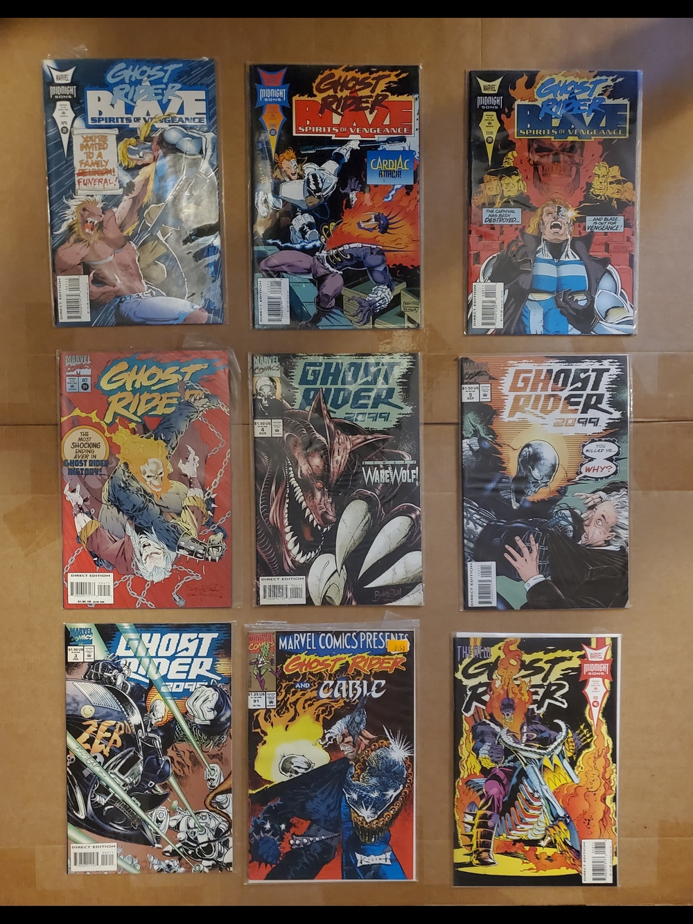 Marvel Comics Ghost Rider Comic Book Mixed Lot Of 9 Books